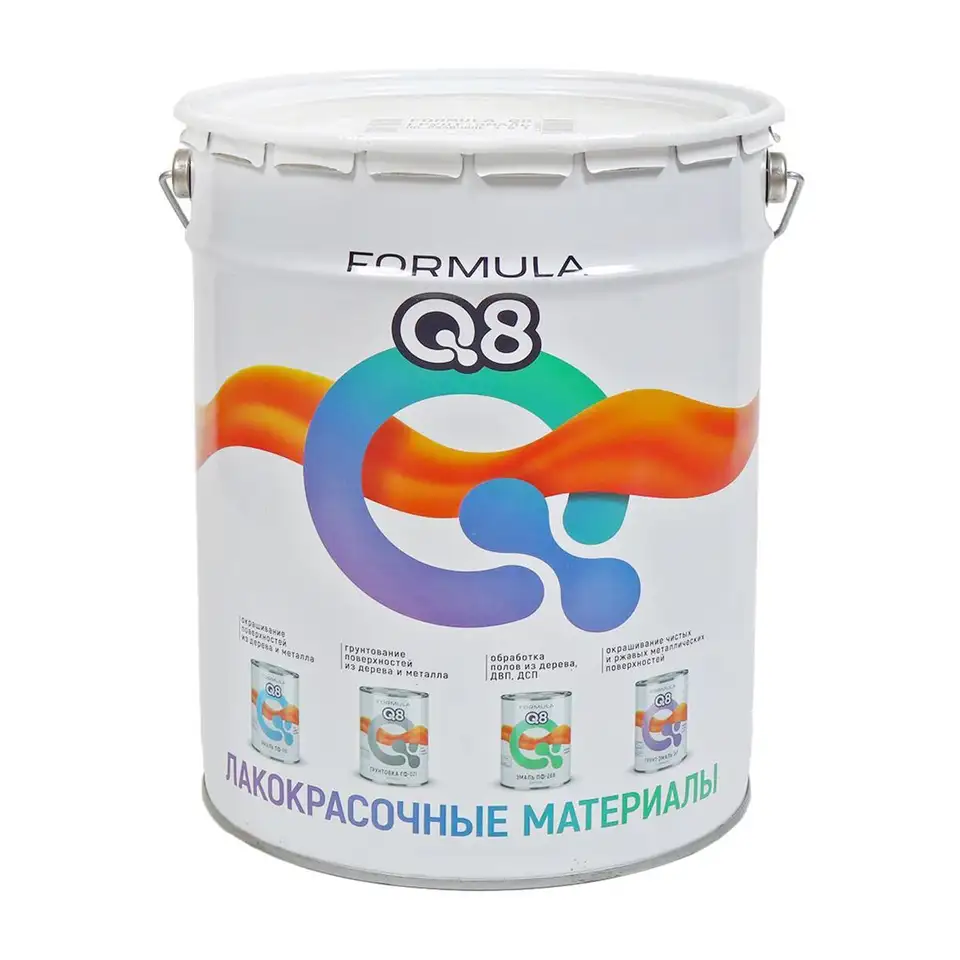 Грунт-эмаль по ржавчине Formula Q8 3 в 1, матовая, 20 кг, синяя — фото 1 Грунт-эмаль по ржавчине Formula Q8 3 в 1, матовая, 20 кг, синяя — фото 1