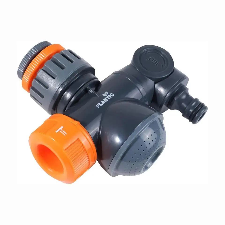 Штуцер для крана Plantic by Fiskars light, с душем, 1/2" - 3/4" - 1" — фото 1 Штуцер для крана Plantic by Fiskars light, с душем, 1/2" - 3/4" - 1" — фото 1