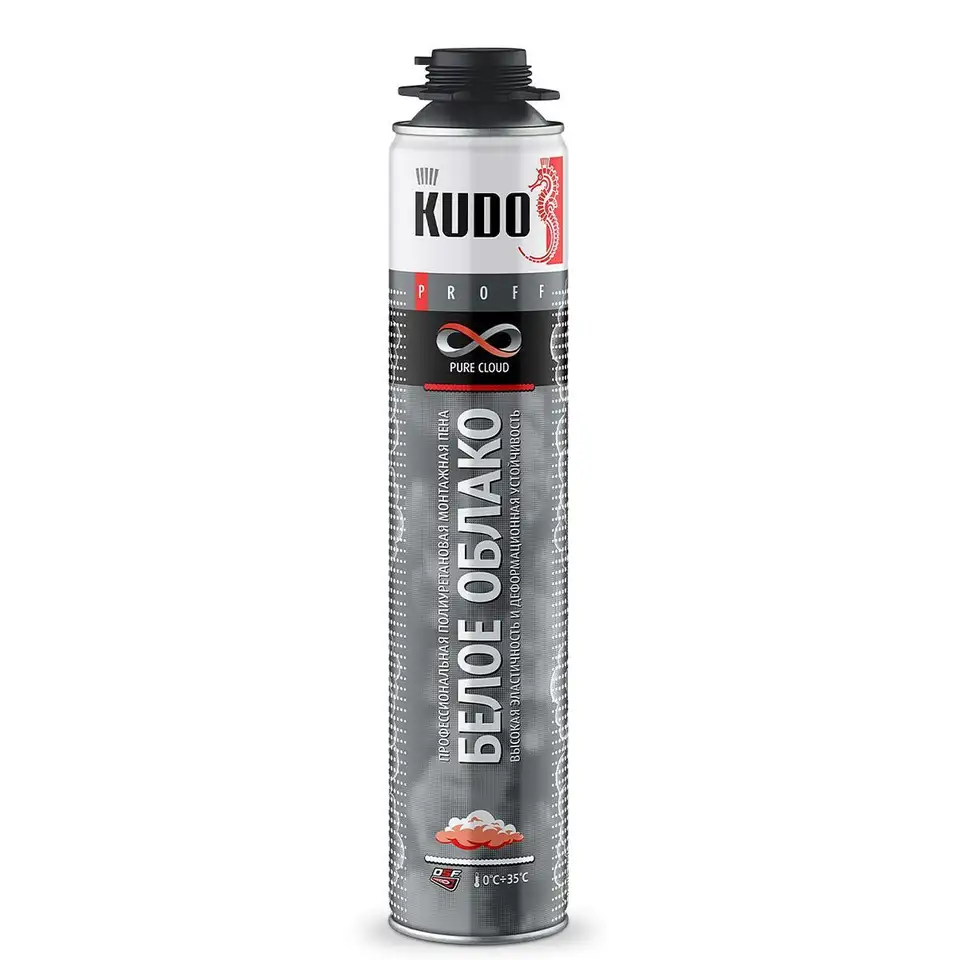 Профессиональная монтажная пена Kudo Proff Pure Cloud, летняя, 1000 мл — фото 1