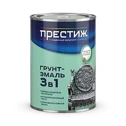 Грунт-эмаль по ржавчине Престиж 3 в 1, полуглянцевая, 0,9 кг, коричневая — фото 1 Грунт-эмаль по ржавчине Престиж 3 в 1, полуглянцевая, 0,9 кг, коричневая — фото 1