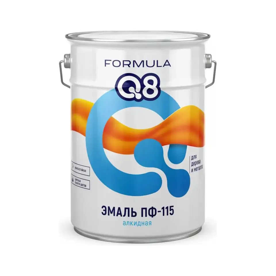 Эмаль ПФ-115 алкидная Formula Q8, глянцевая, 10 кг, серая — фото 1