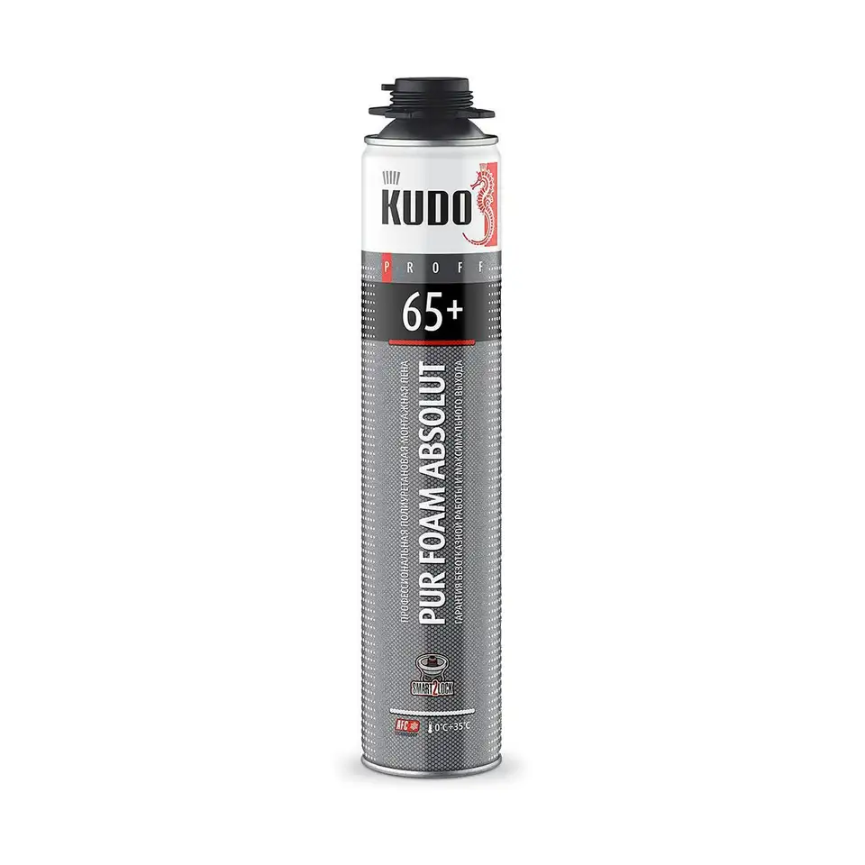 Профессиональная монтажная пена Kudo Proff 65+ KUPP10S65+, летняя, 1000 мл — фото 1 Профессиональная монтажная пена Kudo Proff 65+ KUPP10S65+, летняя, 1000 мл — фото 1