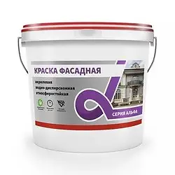 Краска водно-дисперсионная фасадная Alfavit серия Альфа, белая, 3 кг — фото 1
