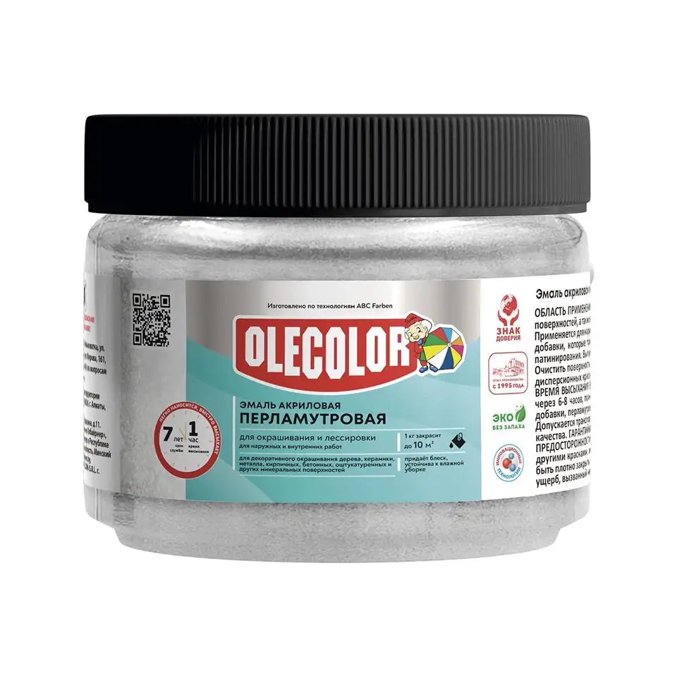 Эмаль акриловая Olecolor, перламутровая, 0,1 кг, золотой жемчуг — фото 1 Эмаль акриловая Olecolor, перламутровая, 0,1 кг, золотой жемчуг — фото 1