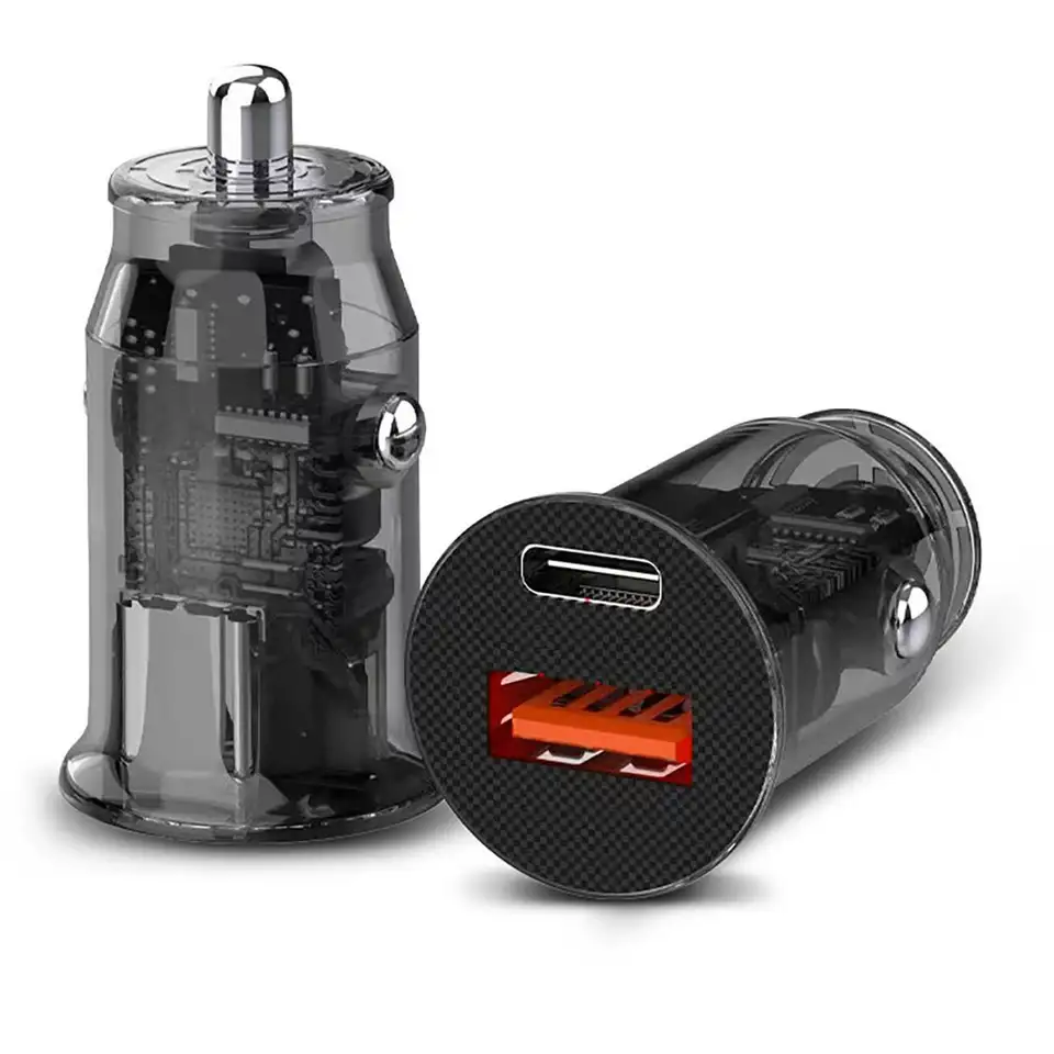Автомобильное зарядное устройство Energy ET-44А, USB/Type C, черное — фото 1
