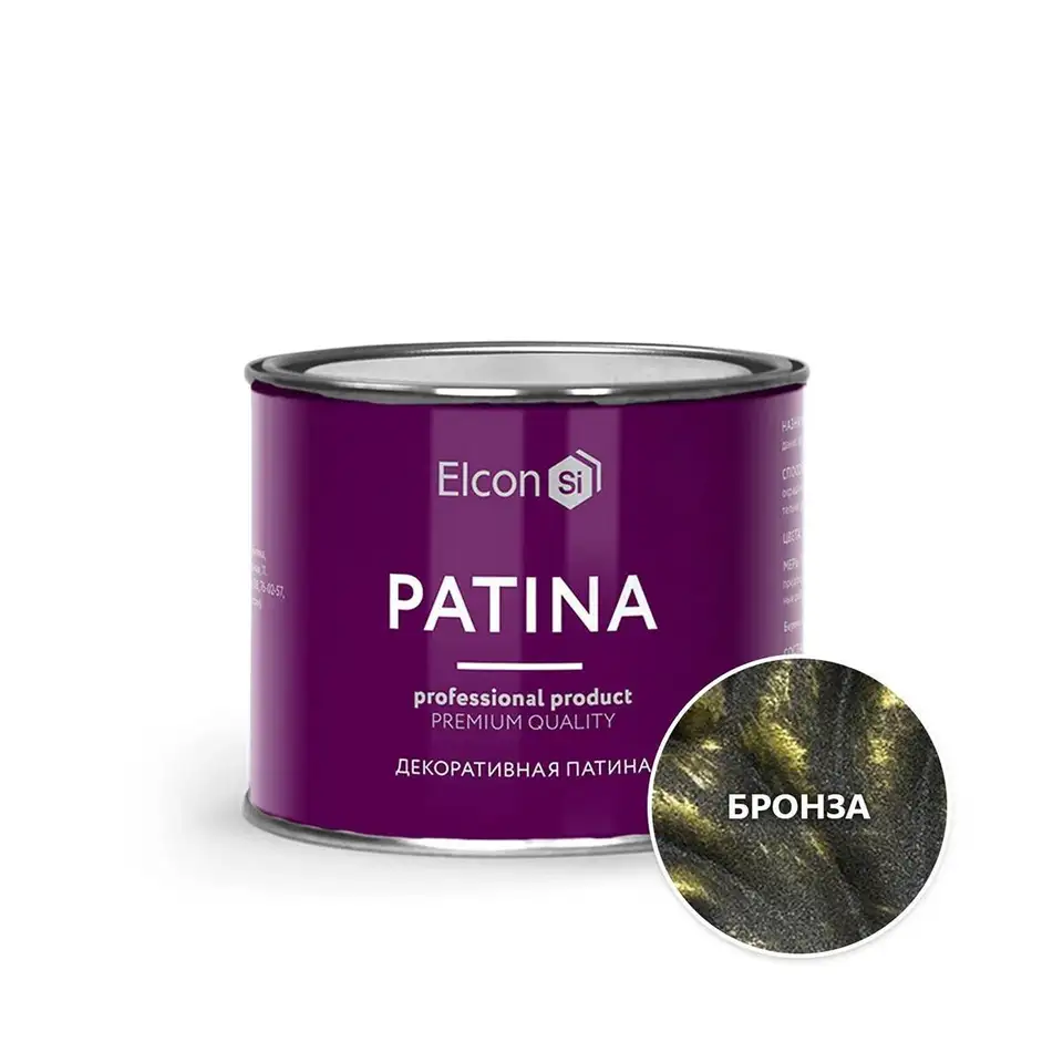 Краска декоративная Elcon Patina, 0,2 кг, бронза — фото 1 Краска декоративная Elcon Patina, 0,2 кг, бронза — фото 1