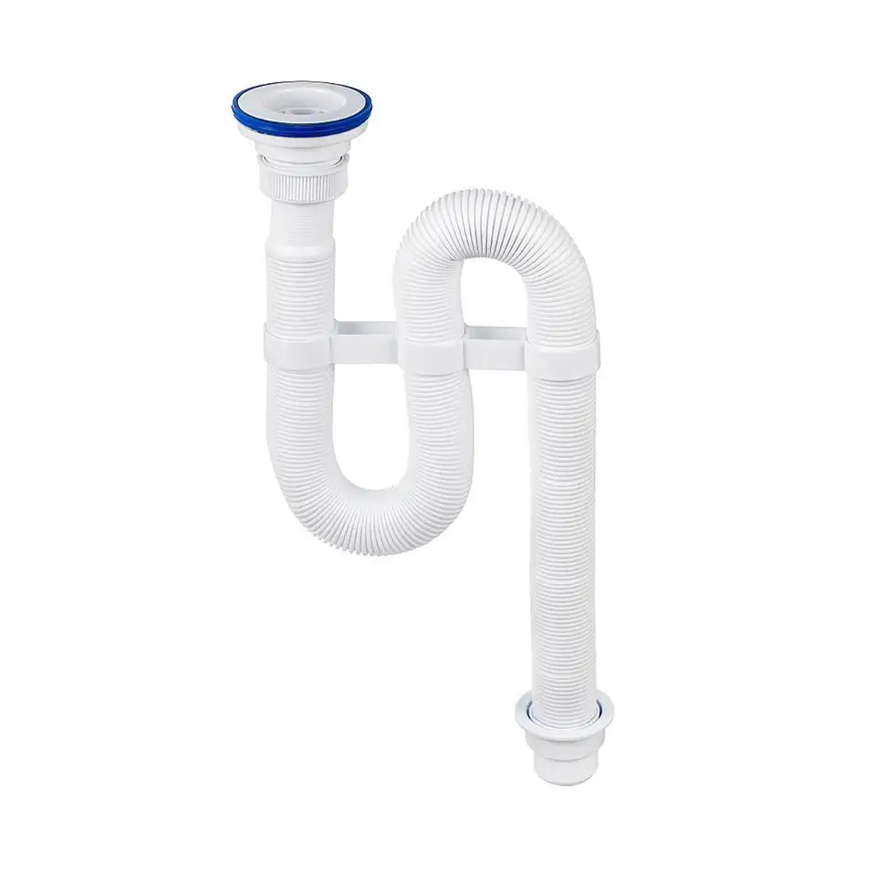 Сифон гофрированный VIRPlast Vir, с хомутом, 1 1/4" x 50/40 мм, 900 мм — фото 1