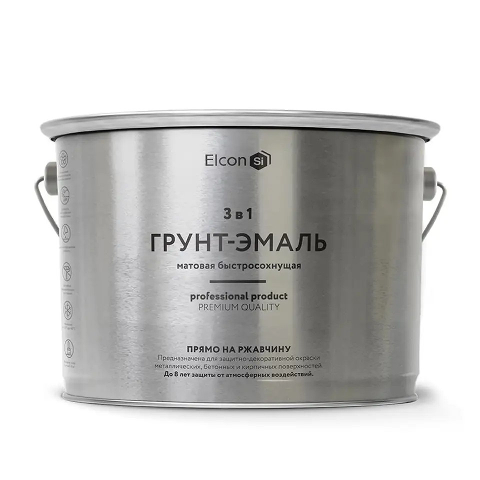 Грунт-эмаль по ржавчине Elcon 3 в 1, матовая, 2 кг, RAL 5005, синяя — фото 1 Грунт-эмаль по ржавчине Elcon 3 в 1, матовая, 2 кг, RAL 5005, синяя — фото 1