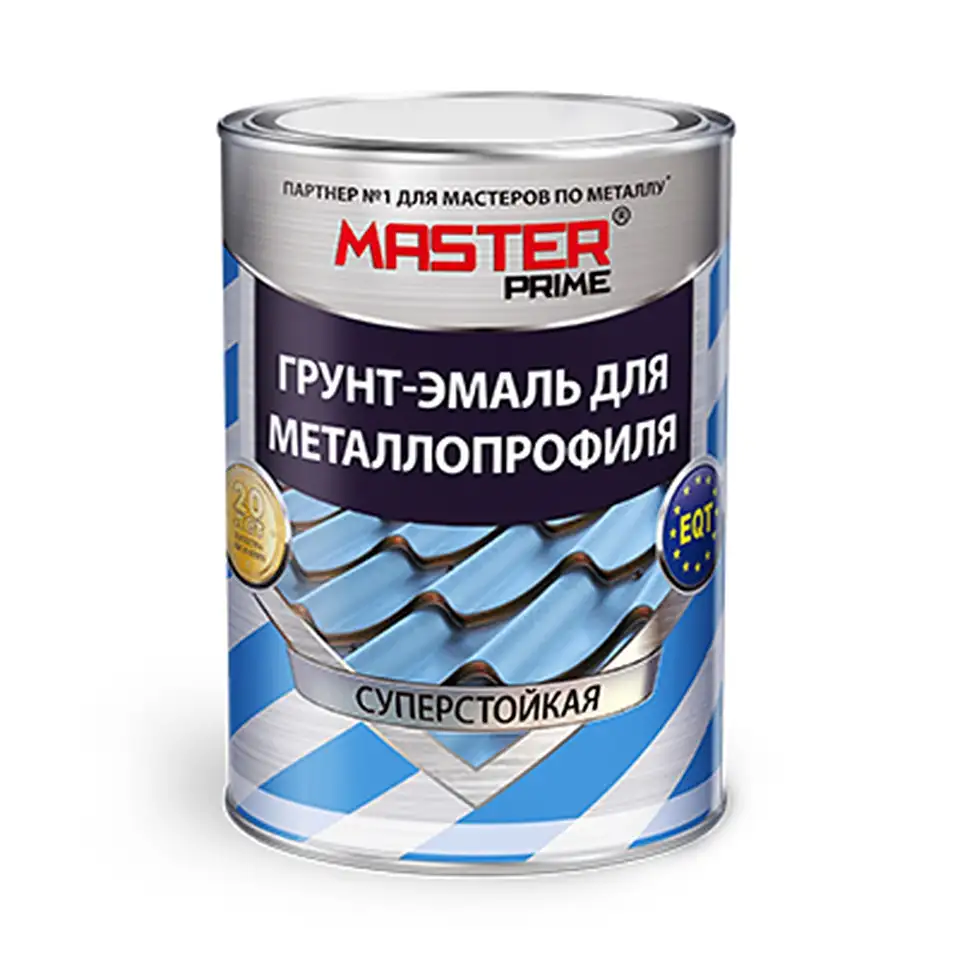 Грунт-эмаль для металлопрофиля Master Prime, 0,9 кг, RAL 5005, сигнально-синяя — фото 1 Грунт-эмаль для металлопрофиля Master Prime, 0,9 кг, RAL 5005, сигнально-синяя — фото 1