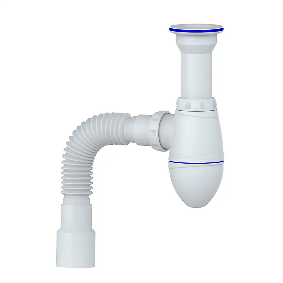 Сифон бутылочный Unicorn A120P, 1 1/2", с гофротрубой d 40 мм x 40/50 мм — фото 1