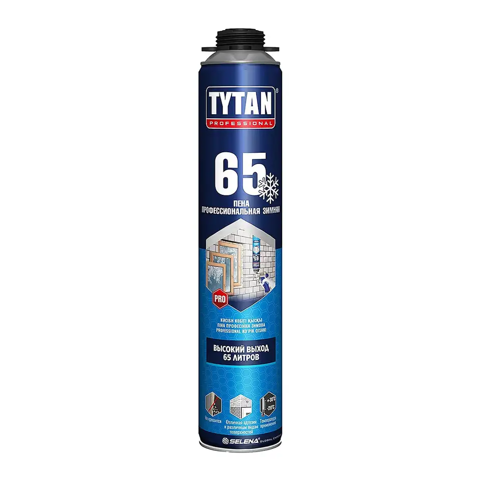 Профессиональная монтажная пена с увеличенным выходом Tytan Professional 65 16975, зимняя, 750 мл — фото 1