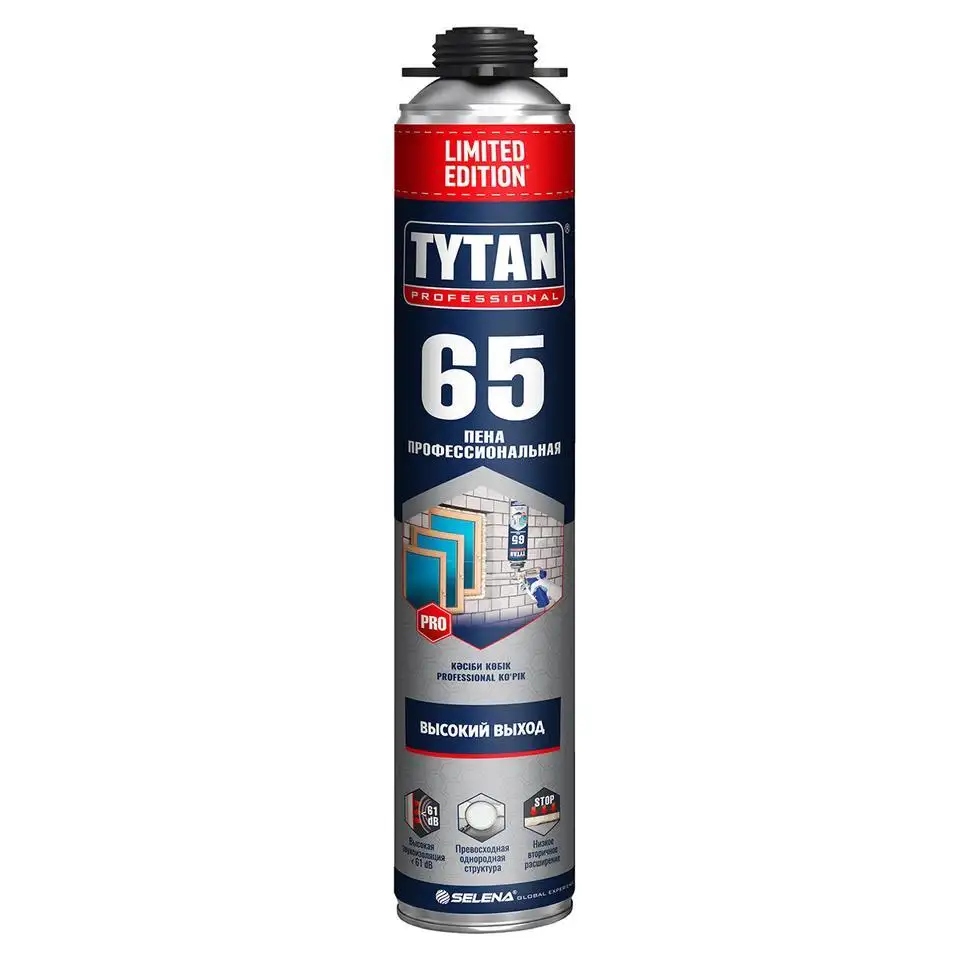 Профессиональная монтажная пена Tytan Professional 65 Limited Edition, 750 мл — фото 1 Профессиональная монтажная пена Tytan Professional 65 Limited Edition, 750 мл — фото 1