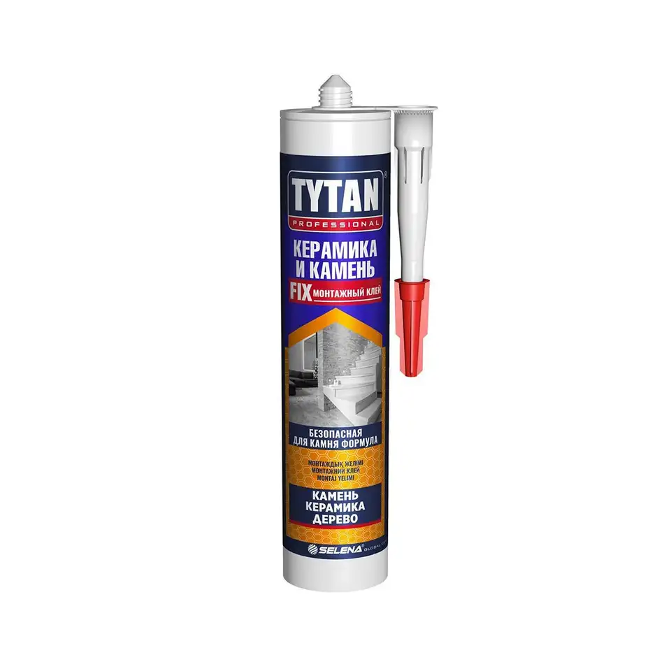 Клей монтажный акриловый для камня и керамики Tytan Professional 16134, 310 мл, белый — фото 1 Клей монтажный акриловый для камня и керамики Tytan Professional 16134, 310 мл, белый — фото 1