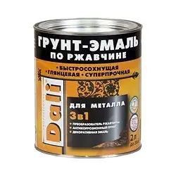 Грунт-эмаль по ржавчине Dali 3 в 1, глянцевая, 2 л, RAL 5002, ультрамарин — фото 1