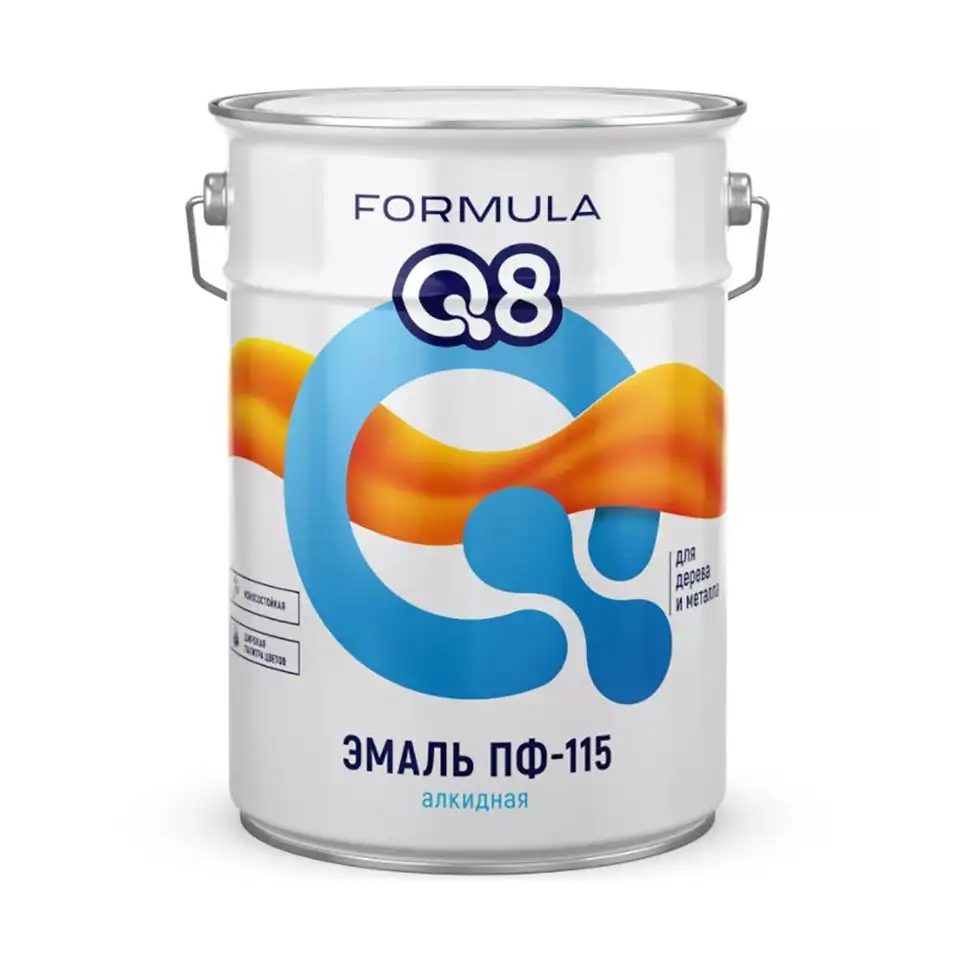 Эмаль ПФ-115 алкидная Formula Q8, глянцевая, 20 кг, голубая — фото 1