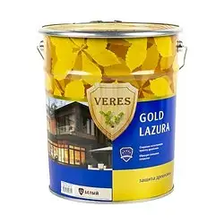 Декоративная пропитка для дерева Veres Gold Lazura №12, глянцевая, 10 л, белая — фото 1 Декоративная пропитка для дерева Veres Gold Lazura №12, глянцевая, 10 л, белая — фото 1