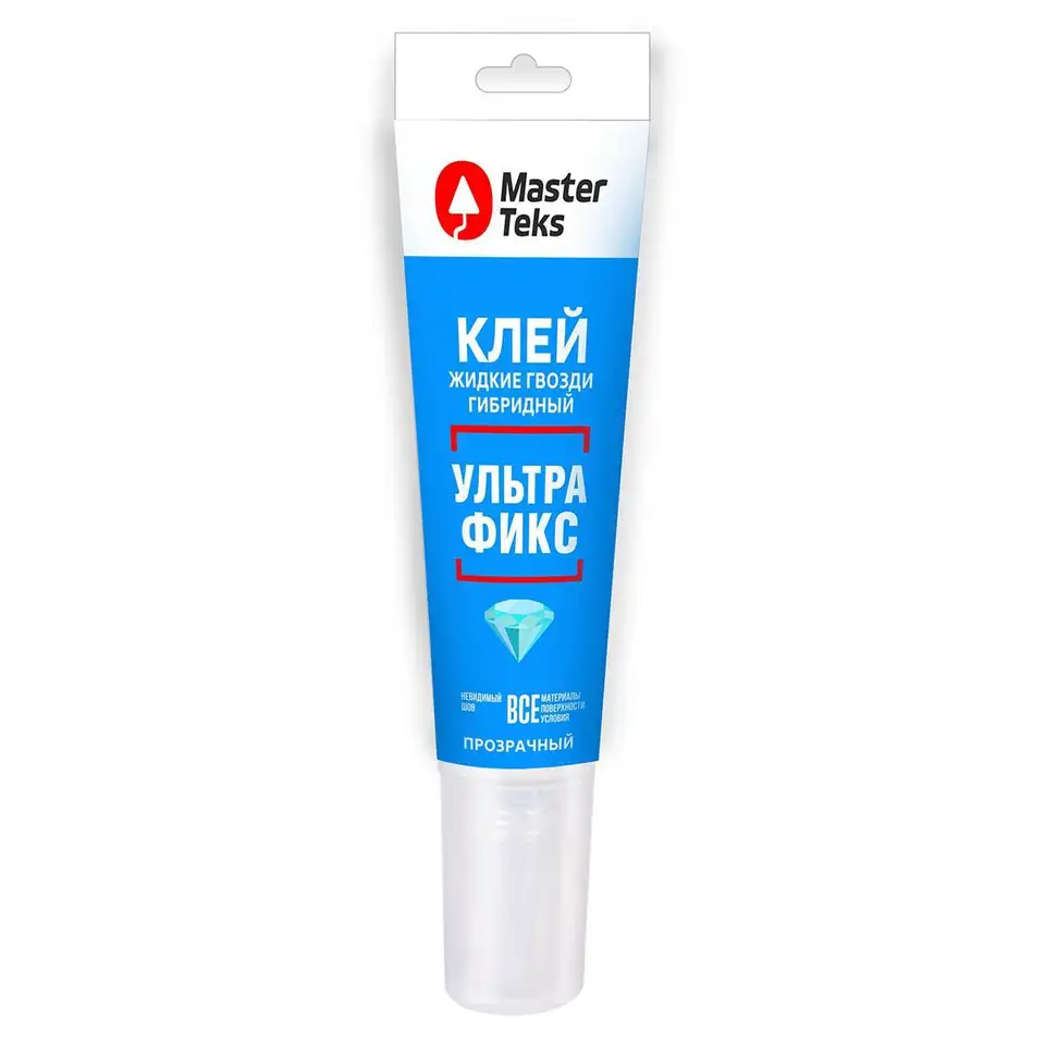 Клей гибридный ультрафикс MasterTeks Profimaster, 80 мл, прозрачный — фото 1