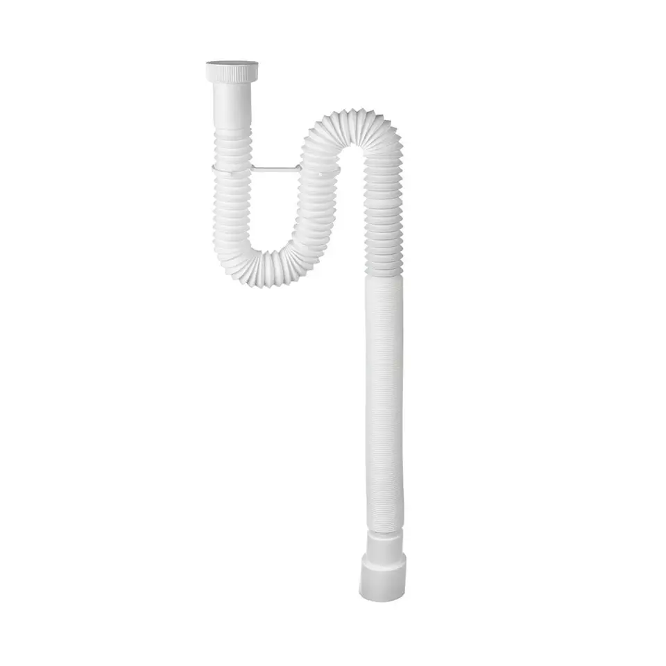 Сифон гофрированный VIRPlast Элит Мини, без выпуска, с хомутом, 1 1/2" x 40/50 мм, 2000 мм — фото 1 Сифон гофрированный VIRPlast Элит Мини, без выпуска, с хомутом, 1 1/2" x 40/50 мм, 2000 мм — фото 1