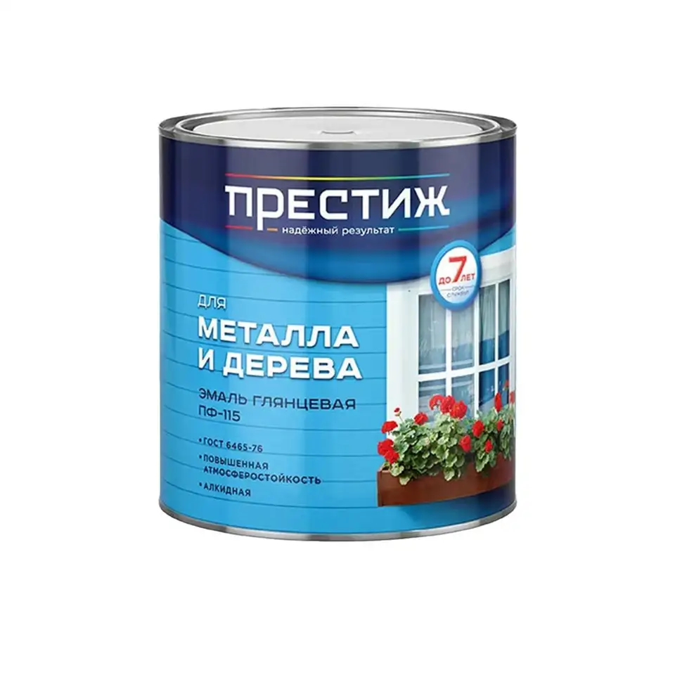 Эмаль ПФ-115 для металла и дерева Престиж, алкидная, глянцевая, 2,8 кг, сиреневая — фото 1