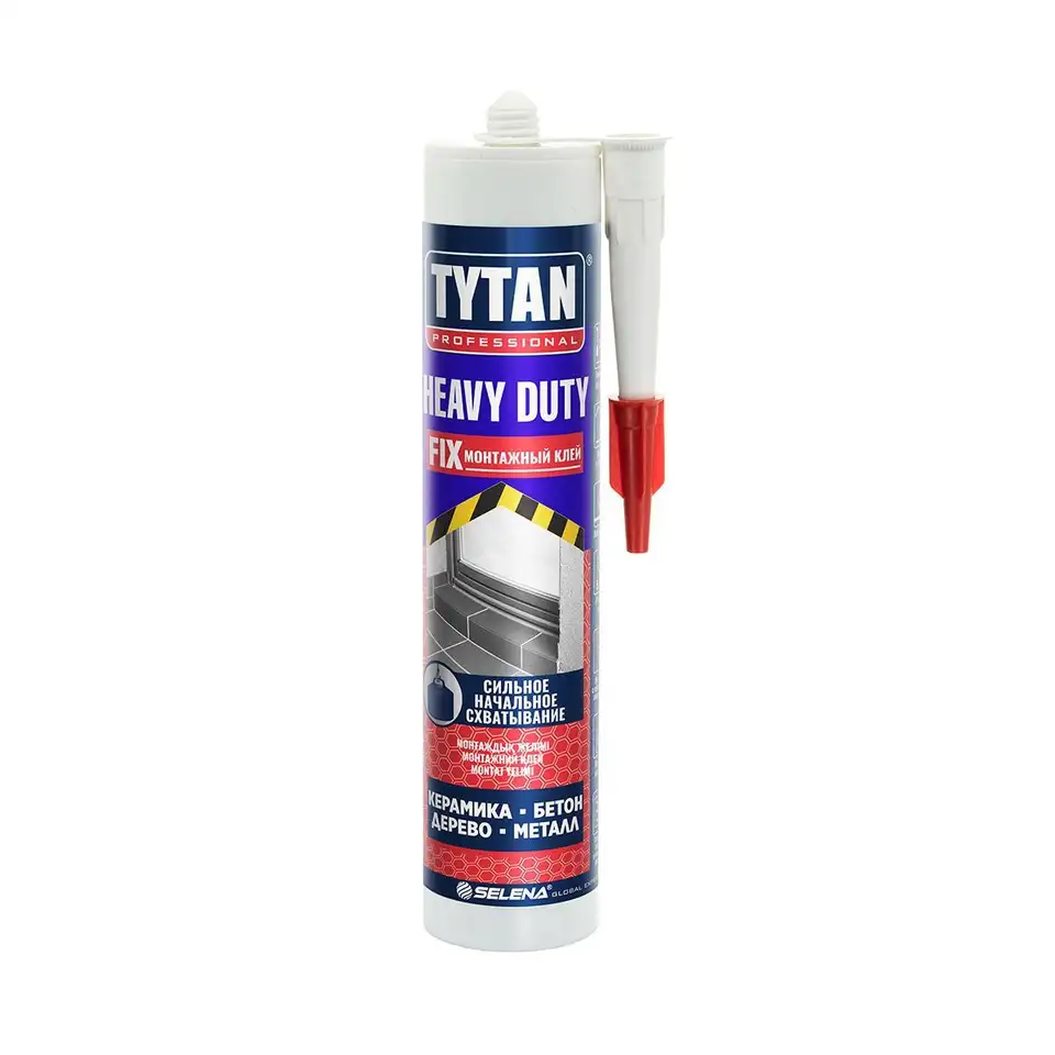 Клей монтажный каучуковый Tytan Professional Heavy Duty, 310 мл, бежевый — фото 1 Клей монтажный каучуковый Tytan Professional Heavy Duty, 310 мл, бежевый — фото 1