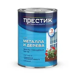 Эмаль ПФ-115 для металла и дерева Престиж, алкидная, глянцевая, 0,9 кг, серая — фото 1