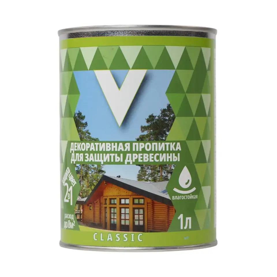 Декоративная пропитка для дерева V Classic, матовая, 0,8 л, махагон — фото 1 Декоративная пропитка для дерева V Classic, матовая, 0,8 л, махагон — фото 1