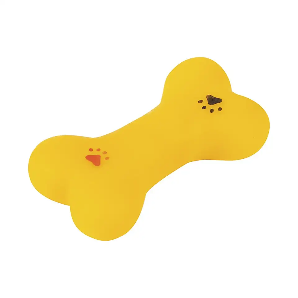 Игрушка-пищалка для собак Рыжий кот Кость, 8,5 см — фото 1