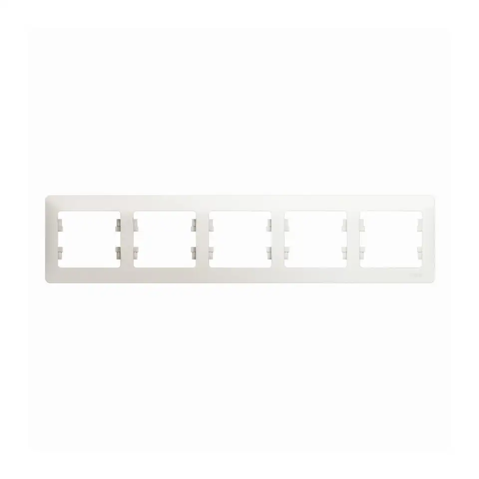 Рамка Systeme Electric Glossa, 5 постов, горизонтальная, перламутр — фото 1 Рамка Systeme Electric Glossa, 5 постов, горизонтальная, перламутр — фото 1