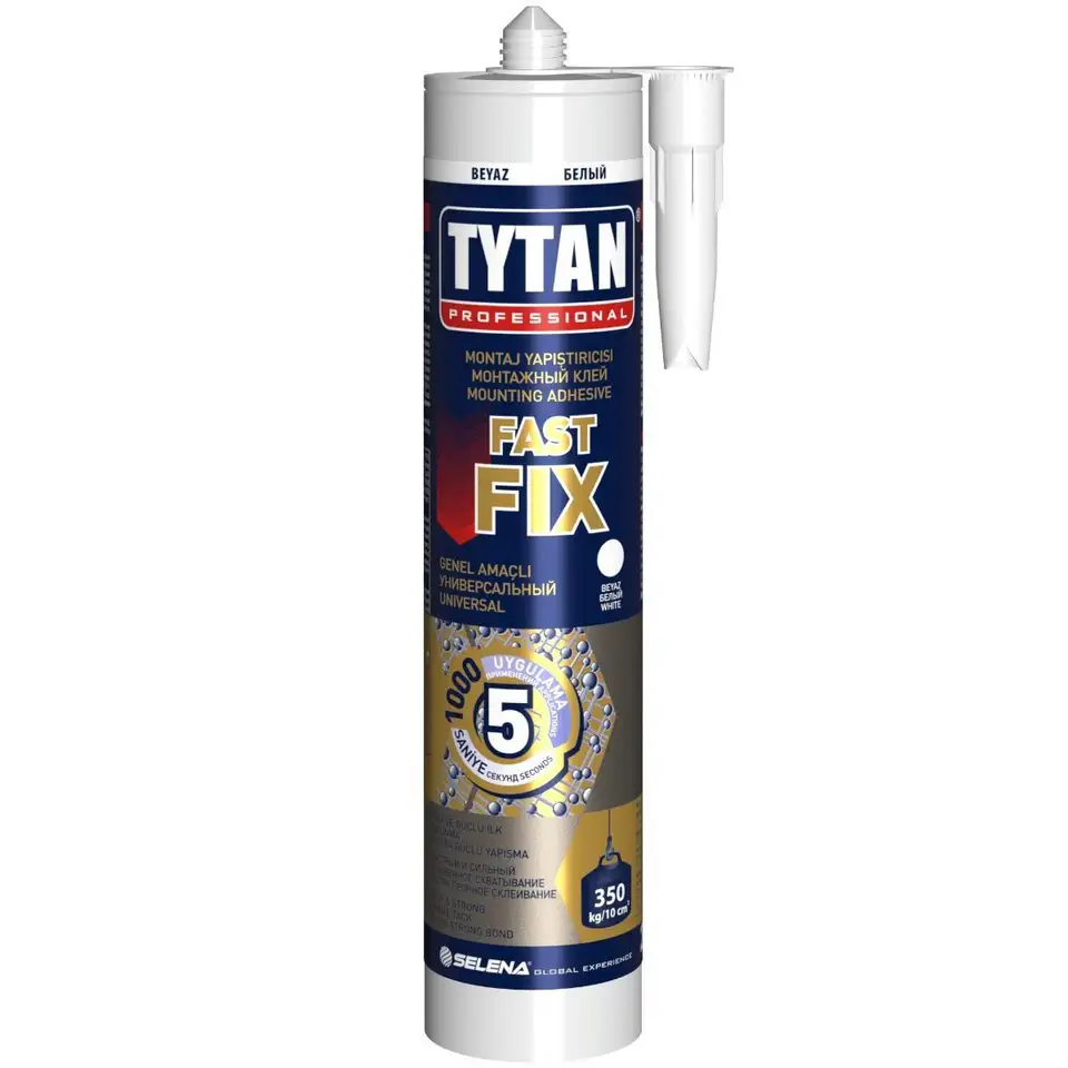 Клей монтажный Tytan Professional Fast Fix, гибридный, 290 мл, белый — фото 1