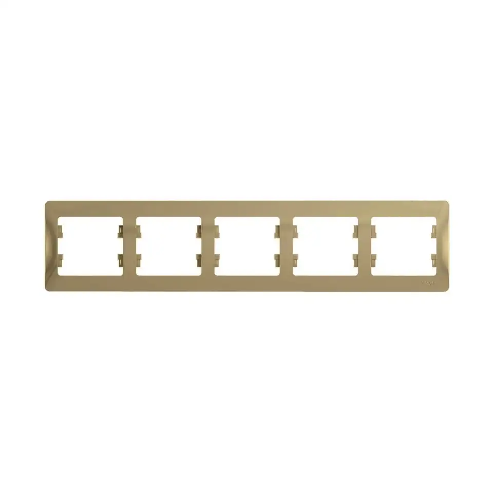 Рамка Systeme Electric Glossa, 5 постов, горизонтальная, титан — фото 1 Рамка Systeme Electric Glossa, 5 постов, горизонтальная, титан — фото 1