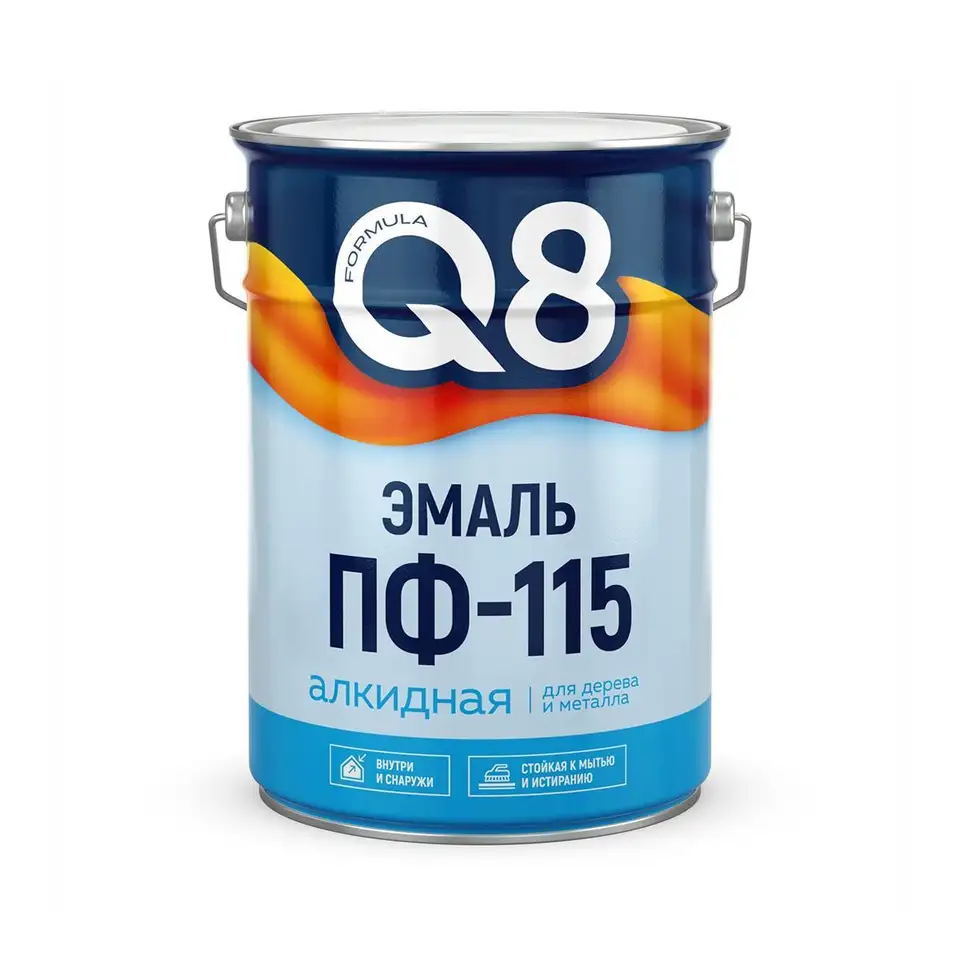 Эмаль ПФ-115 алкидная Formula Q8, глянцевая, 5,5 кг, вишневая — фото 1