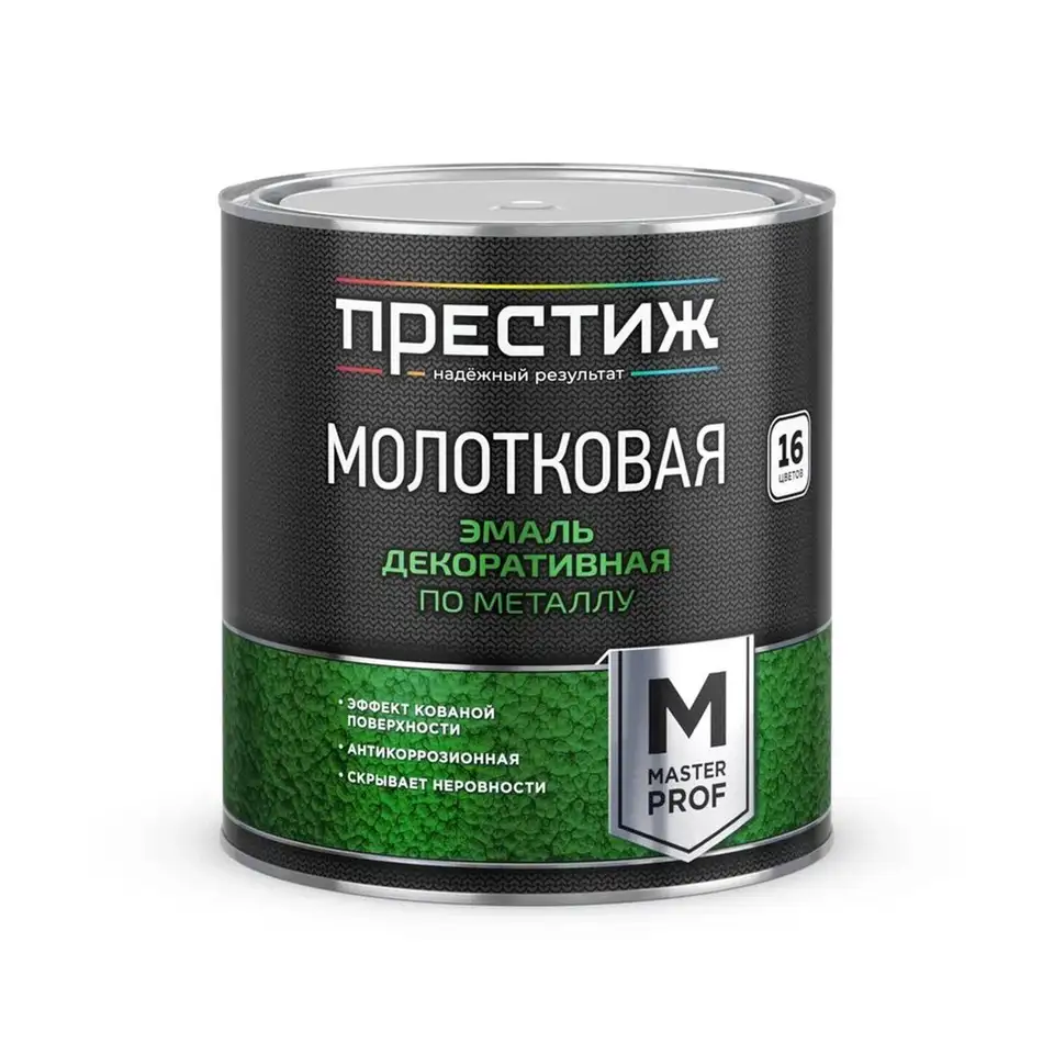 Эмаль декоративная по металлу молотковая Престиж, 2,5 л, белая — фото 1 Эмаль декоративная по металлу молотковая Престиж, 2,5 л, белая — фото 1