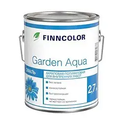 Эмаль акриловая Garden Akva (Гарден Аква) FINNCOLOR, 2,7 л, белая (база А) — фото 1