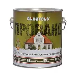 Антисептик для дерева Акватекс Прованс, лессирующий, полуматовый, 2,5 л, калужница — фото 1 Антисептик для дерева Акватекс Прованс, лессирующий, полуматовый, 2,5 л, калужница — фото 1