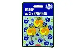 Крючки самоклеящиеся Мультидом Яблочки, 3 шт — фото 1