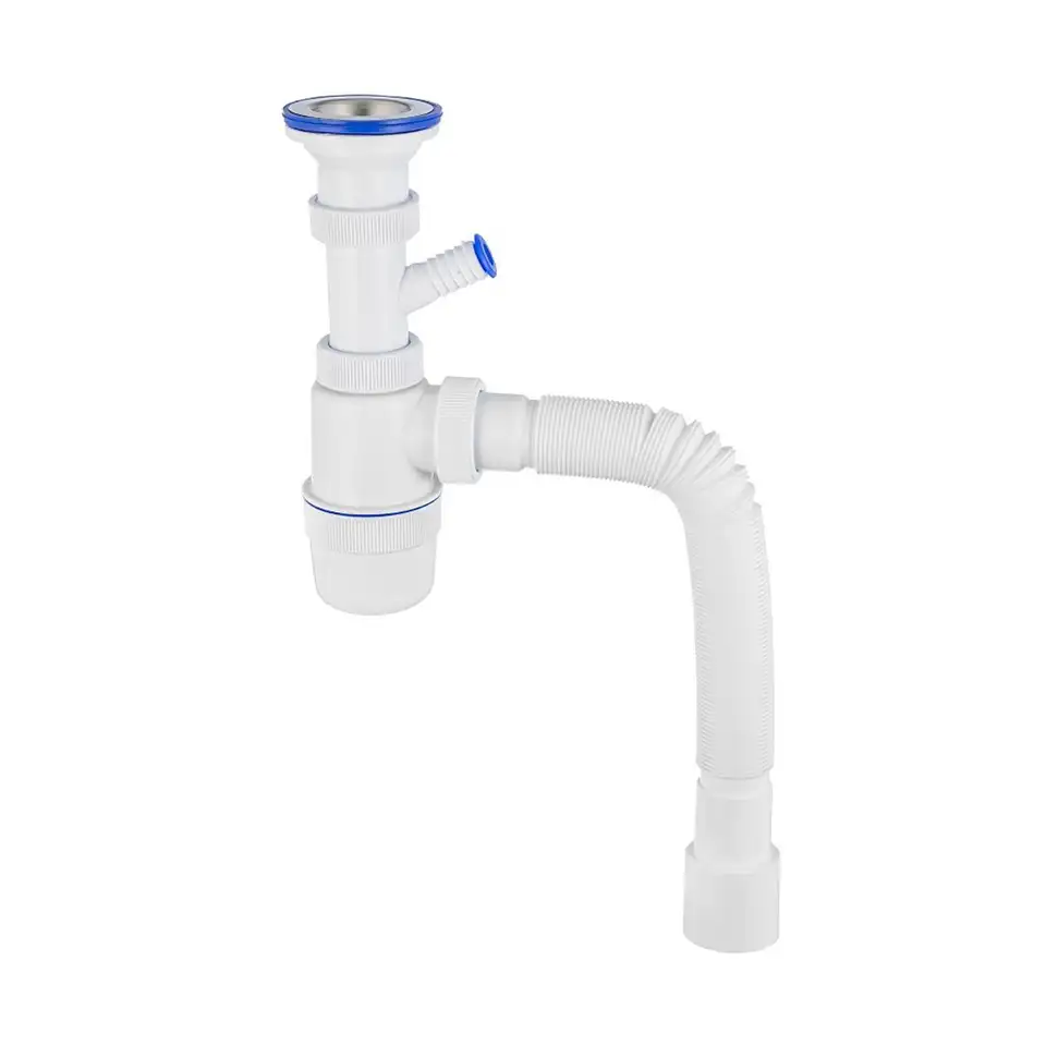 Сифон VIRPlast Элит, 1 1/2" x 40 мм, с отводом, гофротруба 800 мм, 40 x 40/50 мм — фото 1 Сифон VIRPlast Элит, 1 1/2" x 40 мм, с отводом, гофротруба 800 мм, 40 x 40/50 мм — фото 1