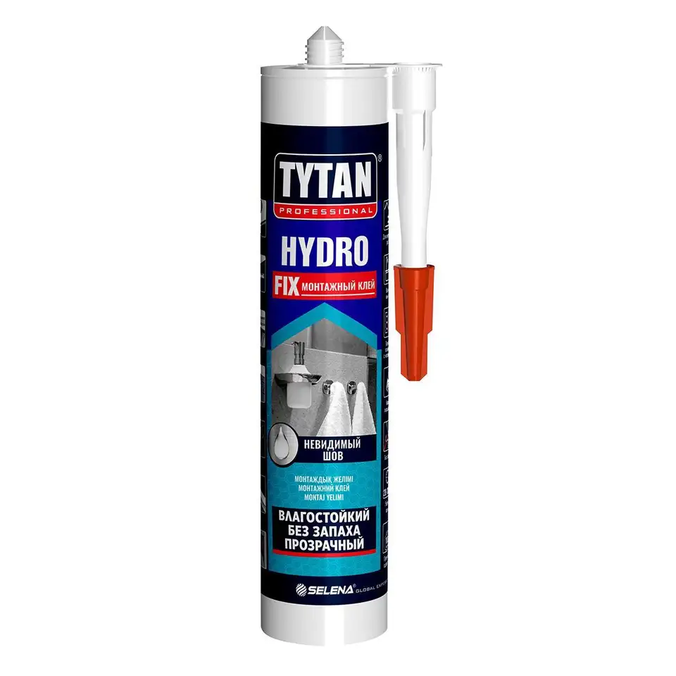 Клей монтажный акрилатный Tytan Professional Hydro Fix 10774, 310 мл, прозрачный — фото 1