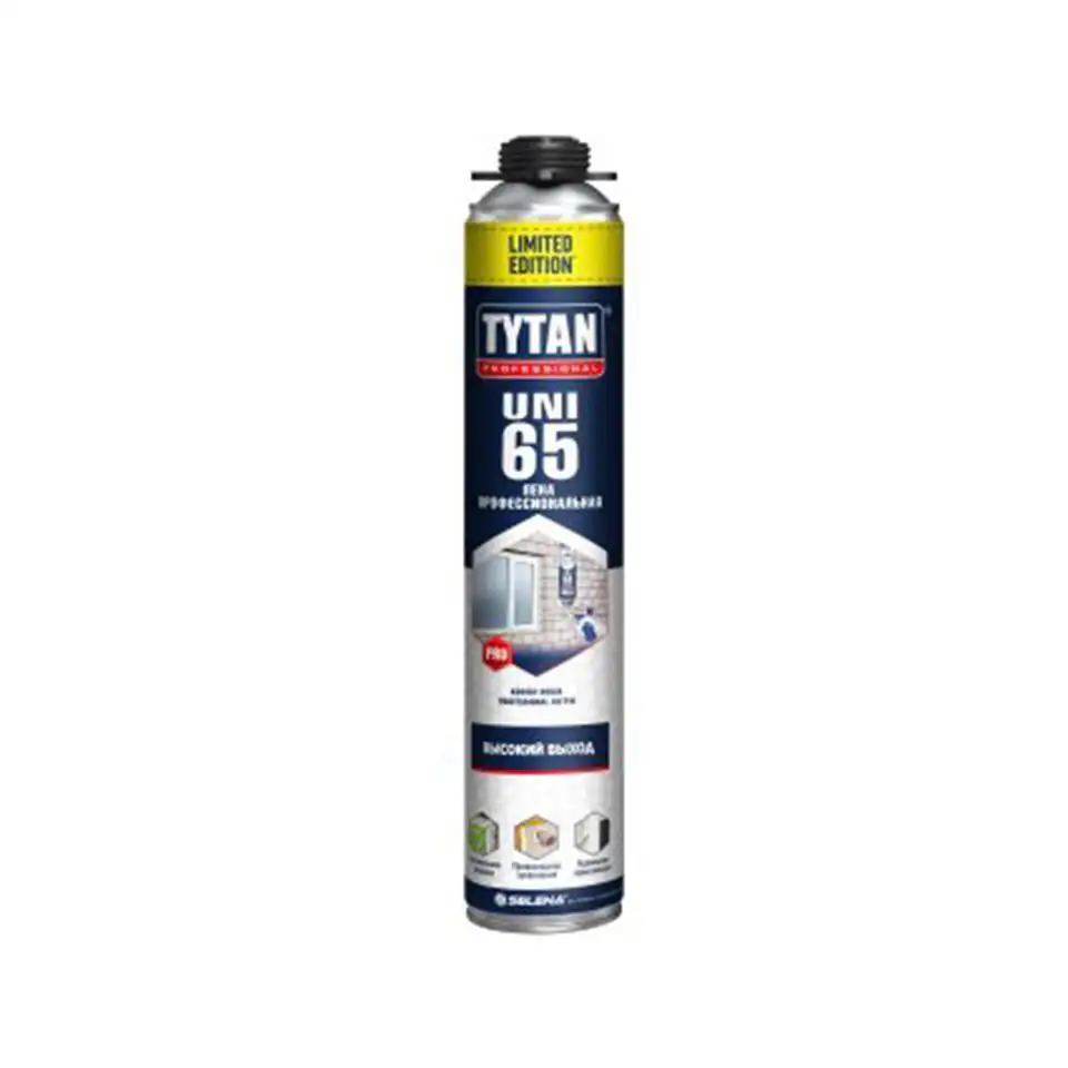 Профессиональная монтажная пена Tytan Professional 65 Uni Limited Edition, 750 мл — фото 1 Профессиональная монтажная пена Tytan Professional 65 Uni Limited Edition, 750 мл — фото 1