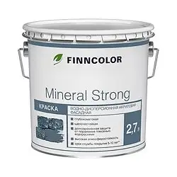 Краска фасадная Finncolor Mineral Strong (Минерал Стронг), база MRC, бесцветная, 2,7 л — фото 1 Краска фасадная Finncolor Mineral Strong (Минерал Стронг), база MRC, бесцветная, 2,7 л — фото 1