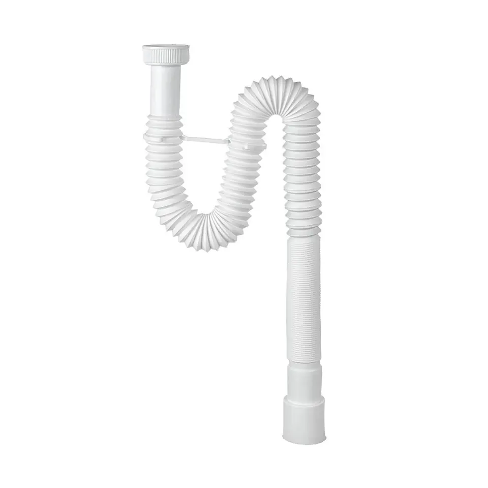 Сифон гофрированный VIRPlast Элит Мини, без выпуска, с хомутом, 1 1/4" x 40/50 мм, 1200 мм — фото 1 Сифон гофрированный VIRPlast Элит Мини, без выпуска, с хомутом, 1 1/4" x 40/50 мм, 1200 мм — фото 1